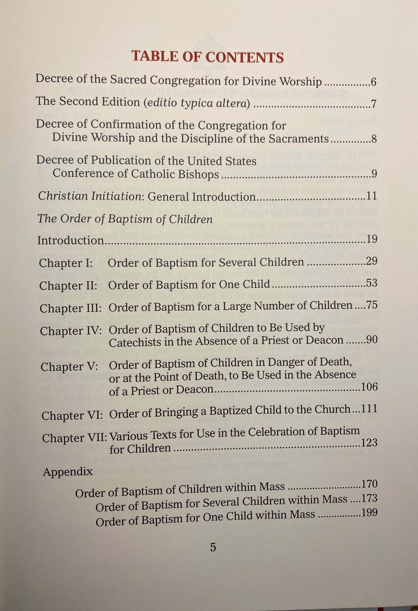 Order of Baptism for Children - Presider