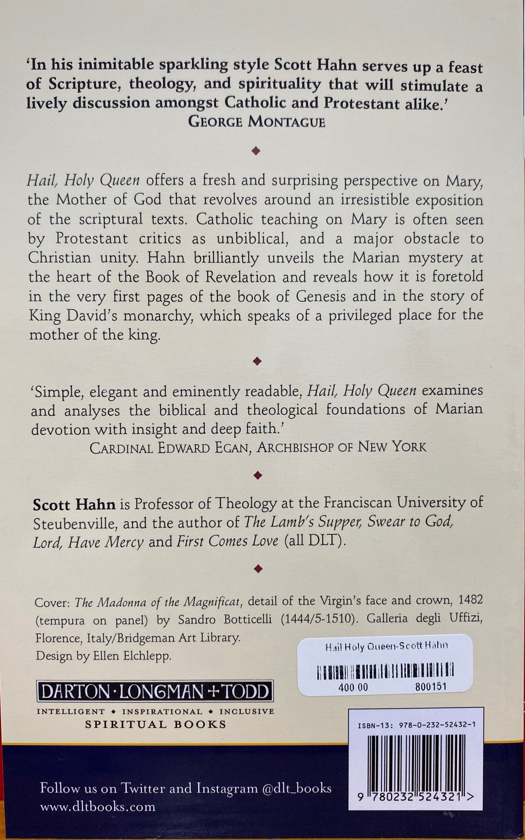 Book back cover with text and a barcode