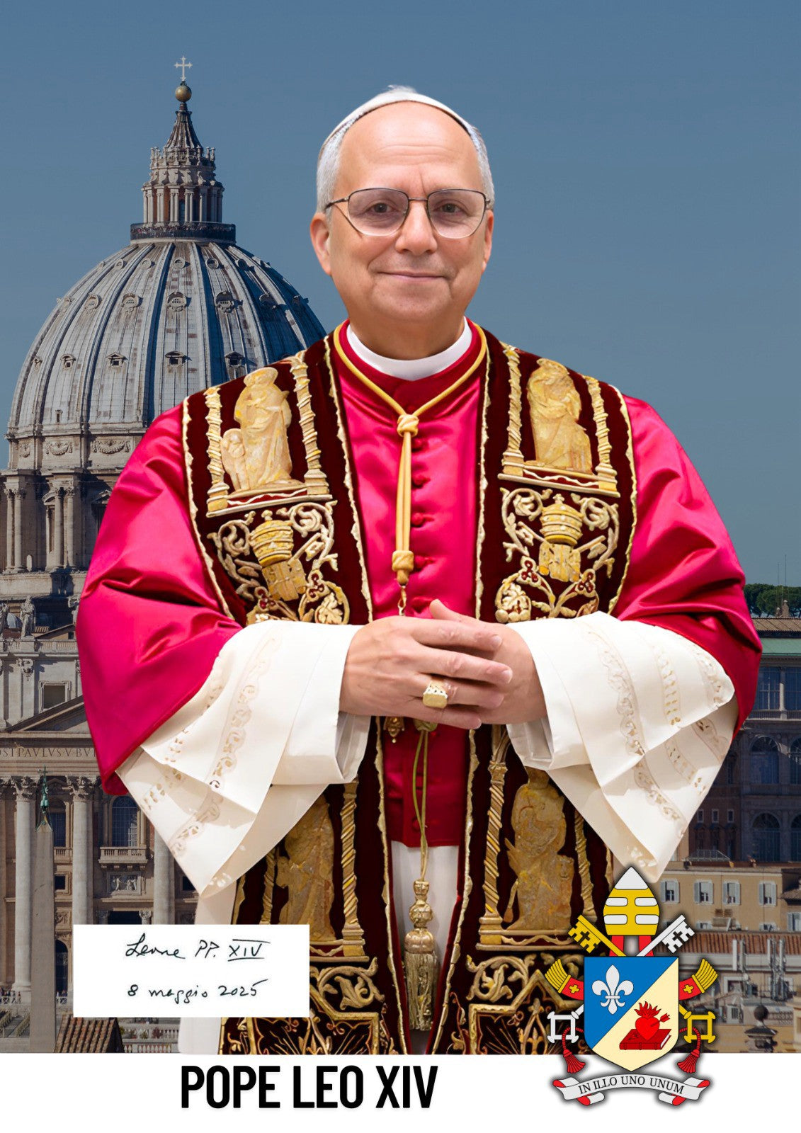 Picture Pope Leo XIV LARGE 30 X 21 CM