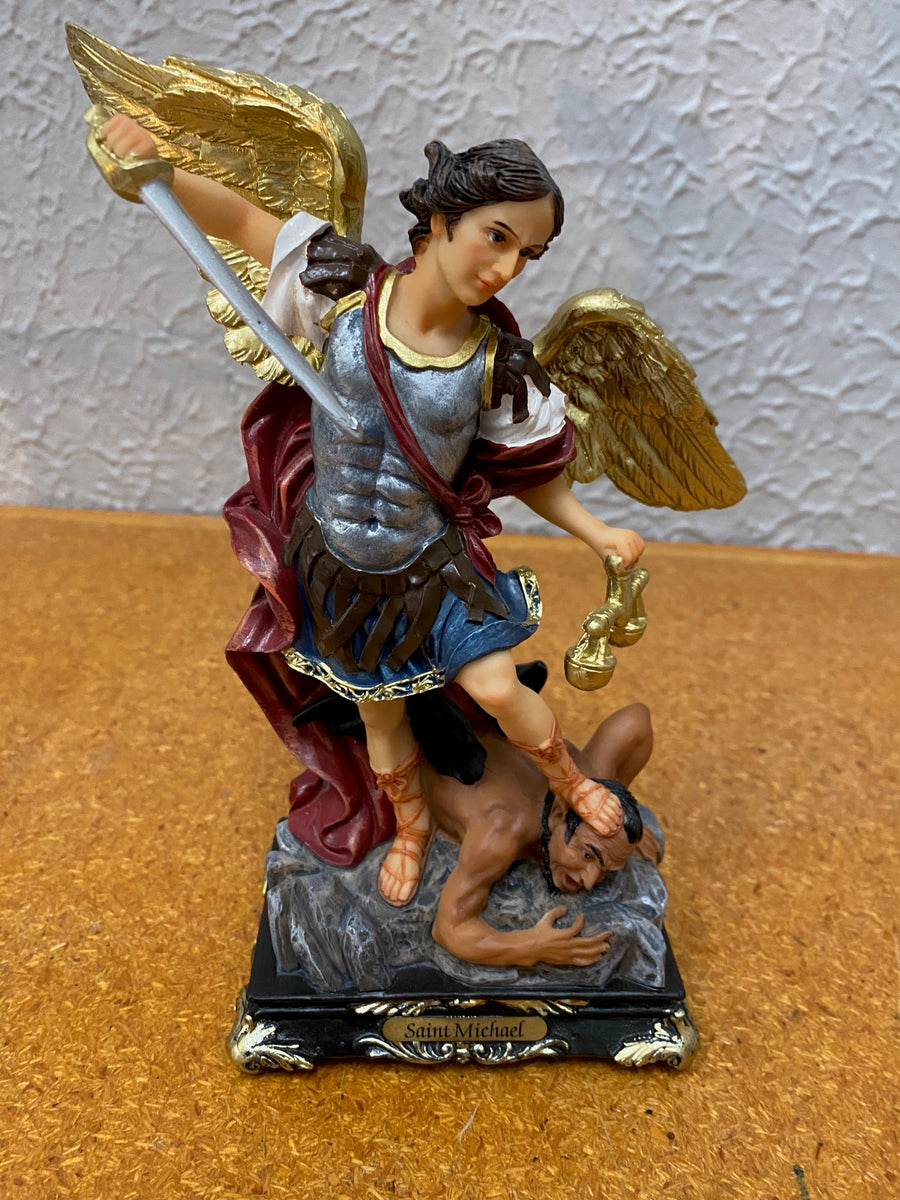St Michael statue 20cm Florentine style The Catholic