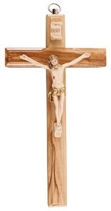 Olive Wood Wall Crucifix 17cm
