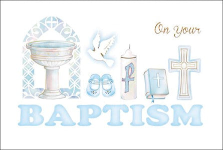 Baptism of Baby Boy Card