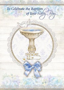 Baptism of Baby Boy Card