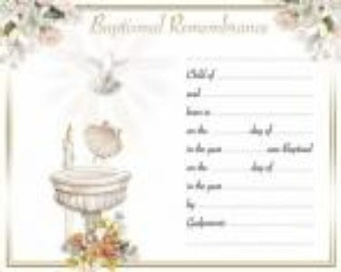 Baptism Certificate