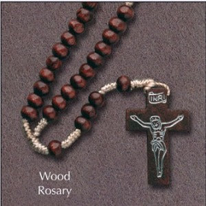 Wood Corded Rosary