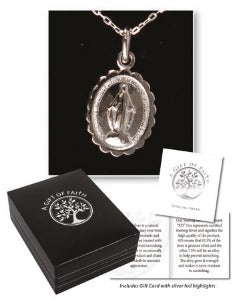 Sterling Silver Miraculous Medal and chain