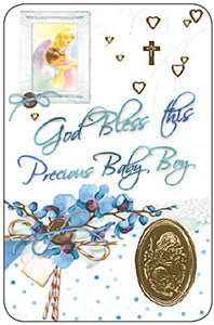 Baby Blessings Prayer Card - Boy