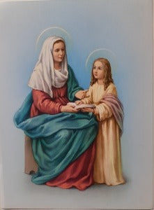 St Anne with Our Lady A5 size