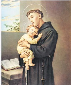 St Anthony and the Child Jesus A4 size