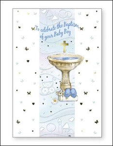 Baptism of Baby Boy Card