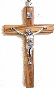 Olive Wood Wall Crucifix 16cm