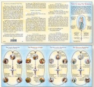 How to Say the Rosary Folded Leaflet