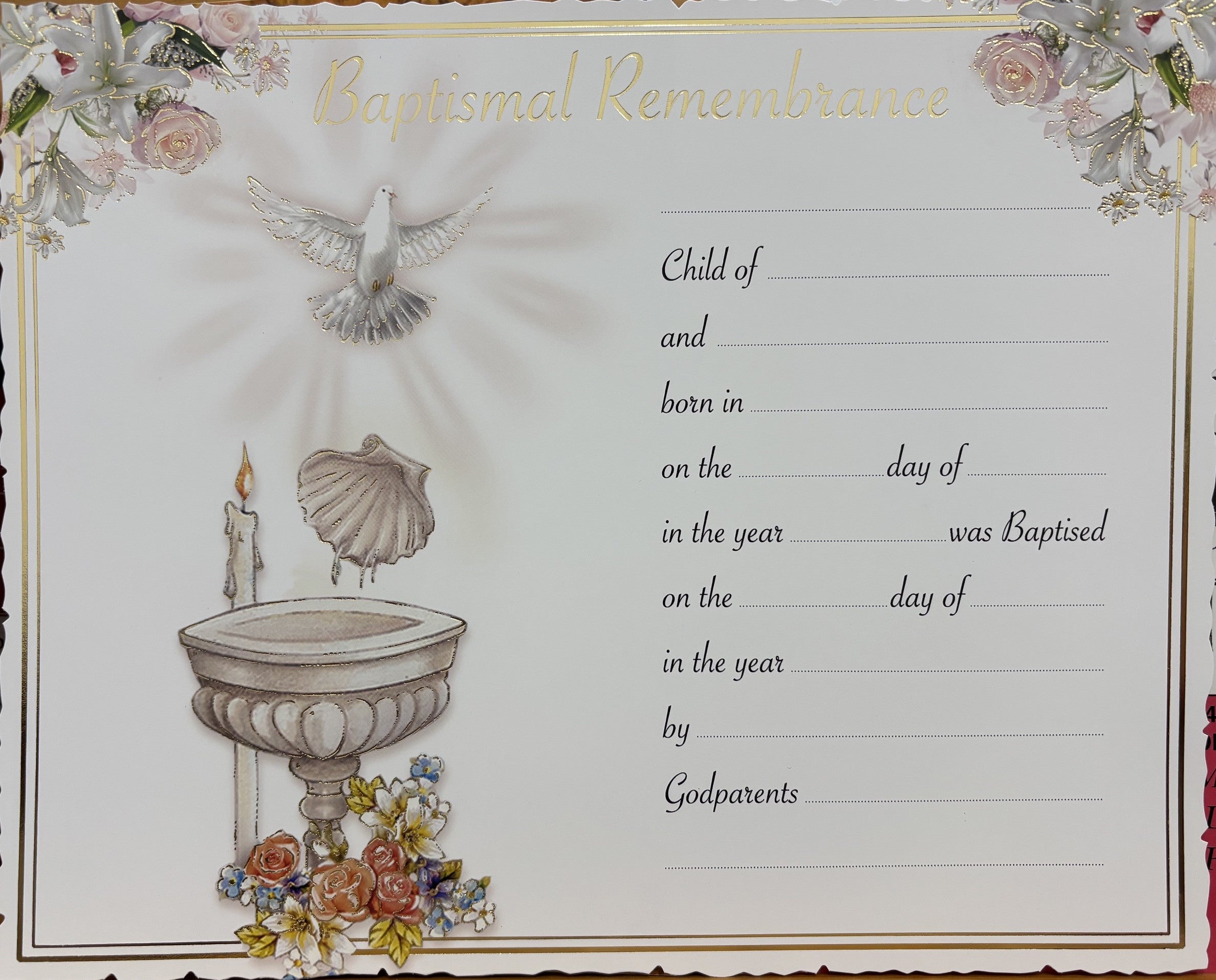 Baptism Certificate 22244003