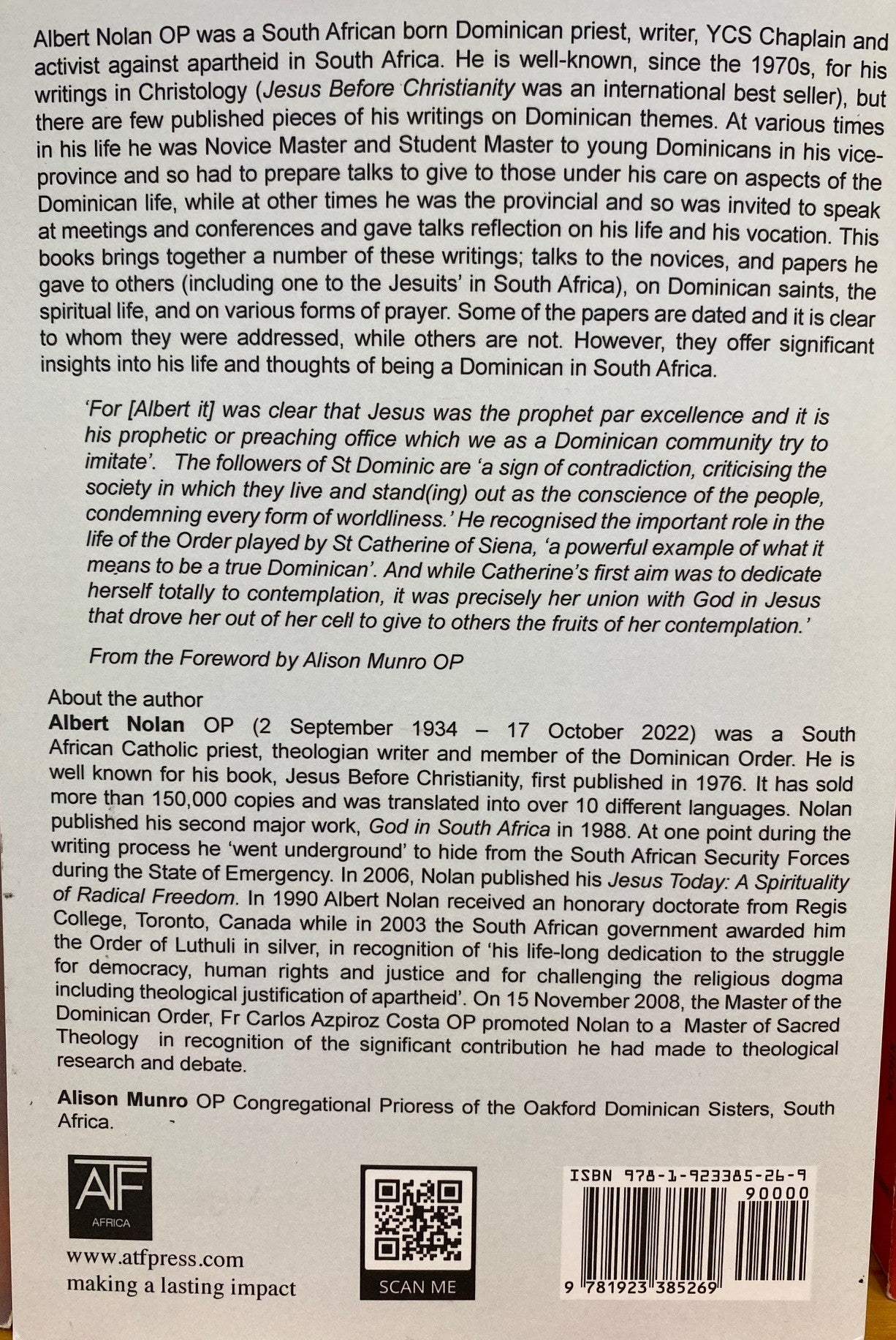 Being Compassionate Contemplatives : Dominican engagement with the World