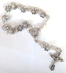 Car Rosary - Metal Flowers