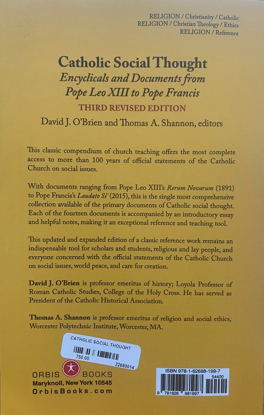 Catholic Social Thought