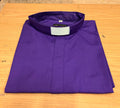 Clerical Shirt Purple short-sleeved