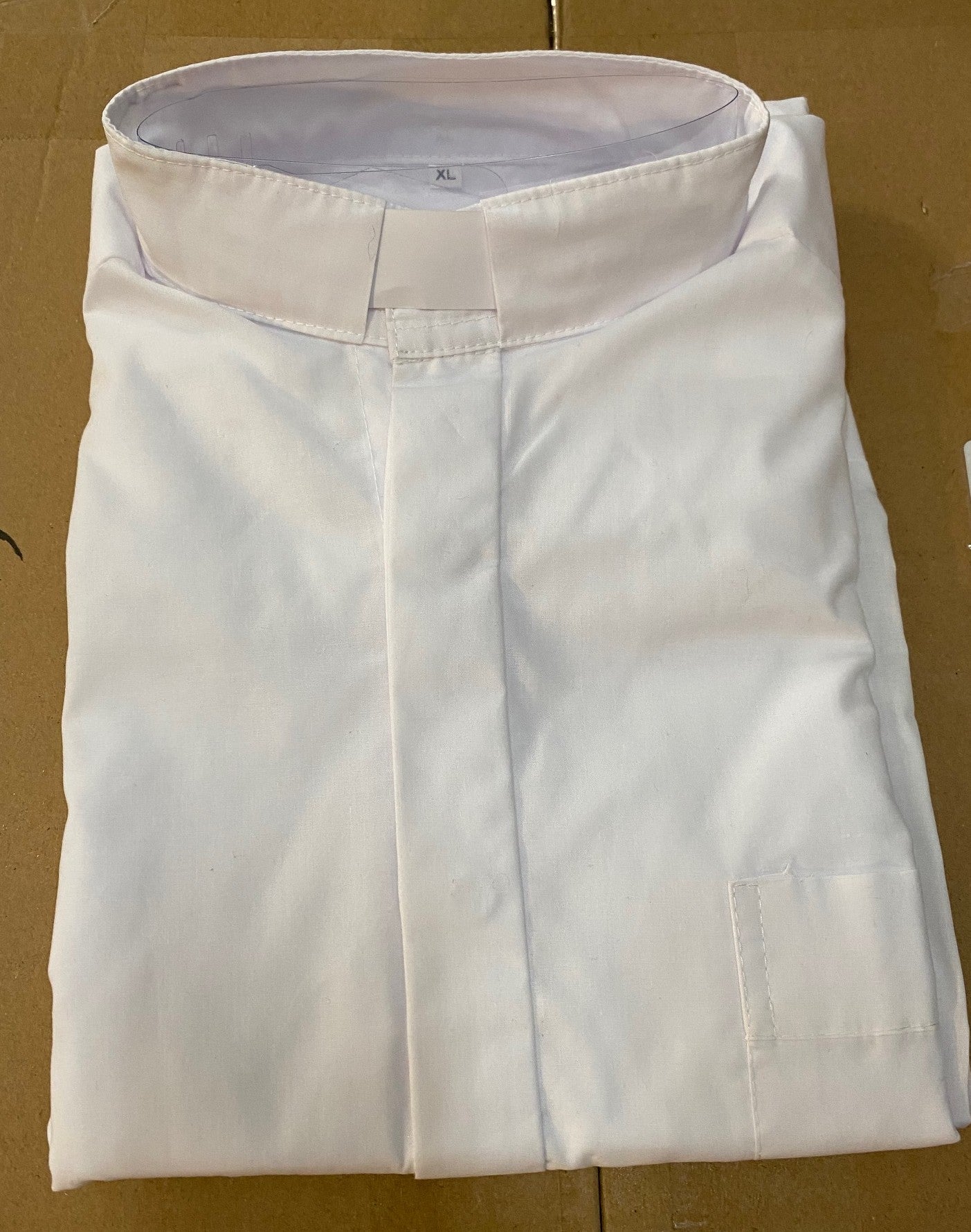 Clerical Shirt Long-sleeved White Small