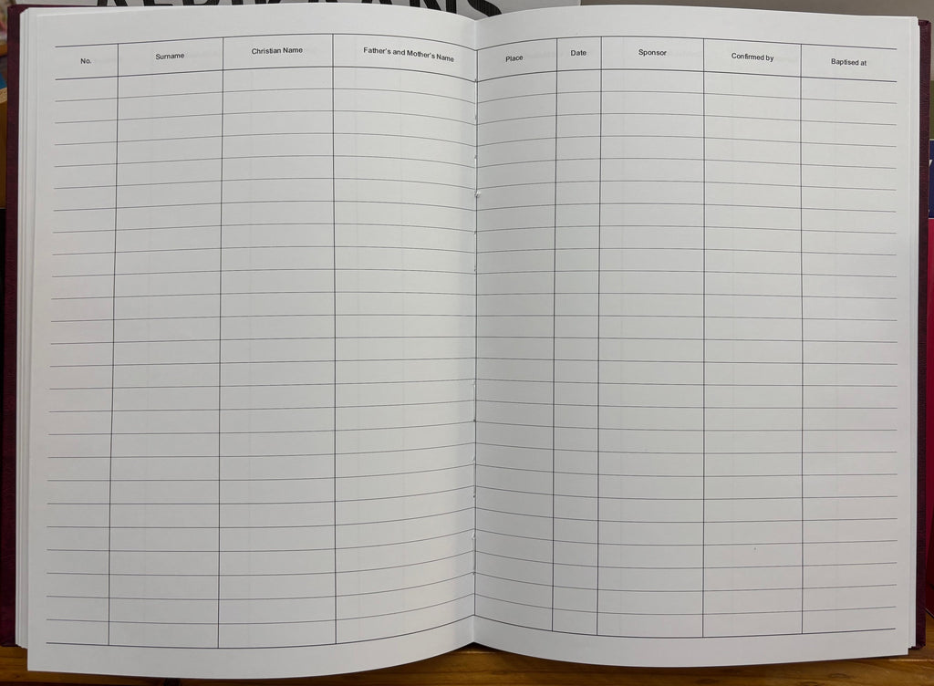 Parish Confirmation Register