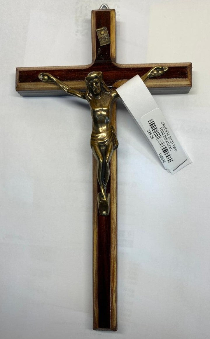 Crucifix hanging two-tone 22 cm