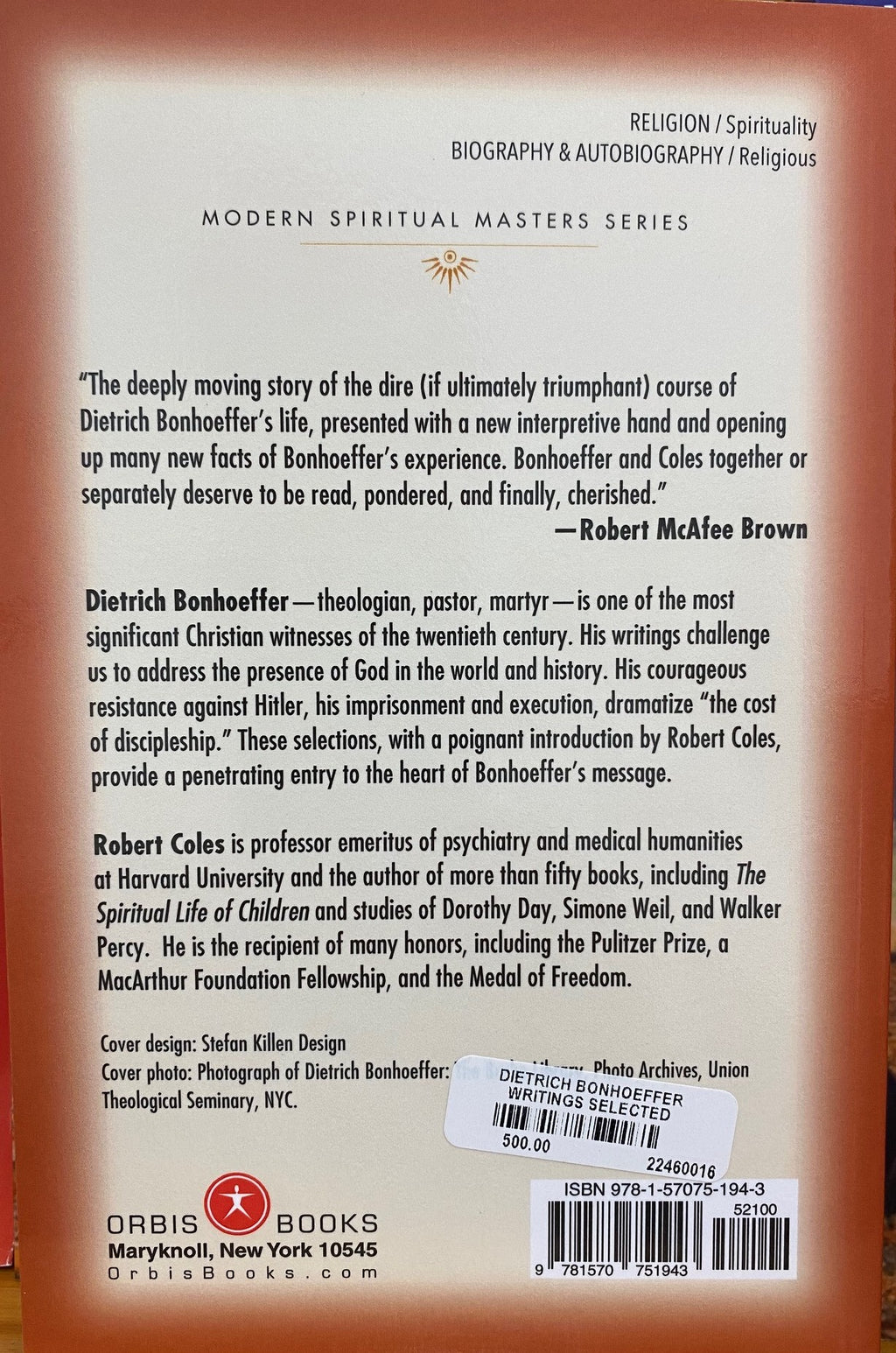 Dietrich Bonhoeffer - selected writings