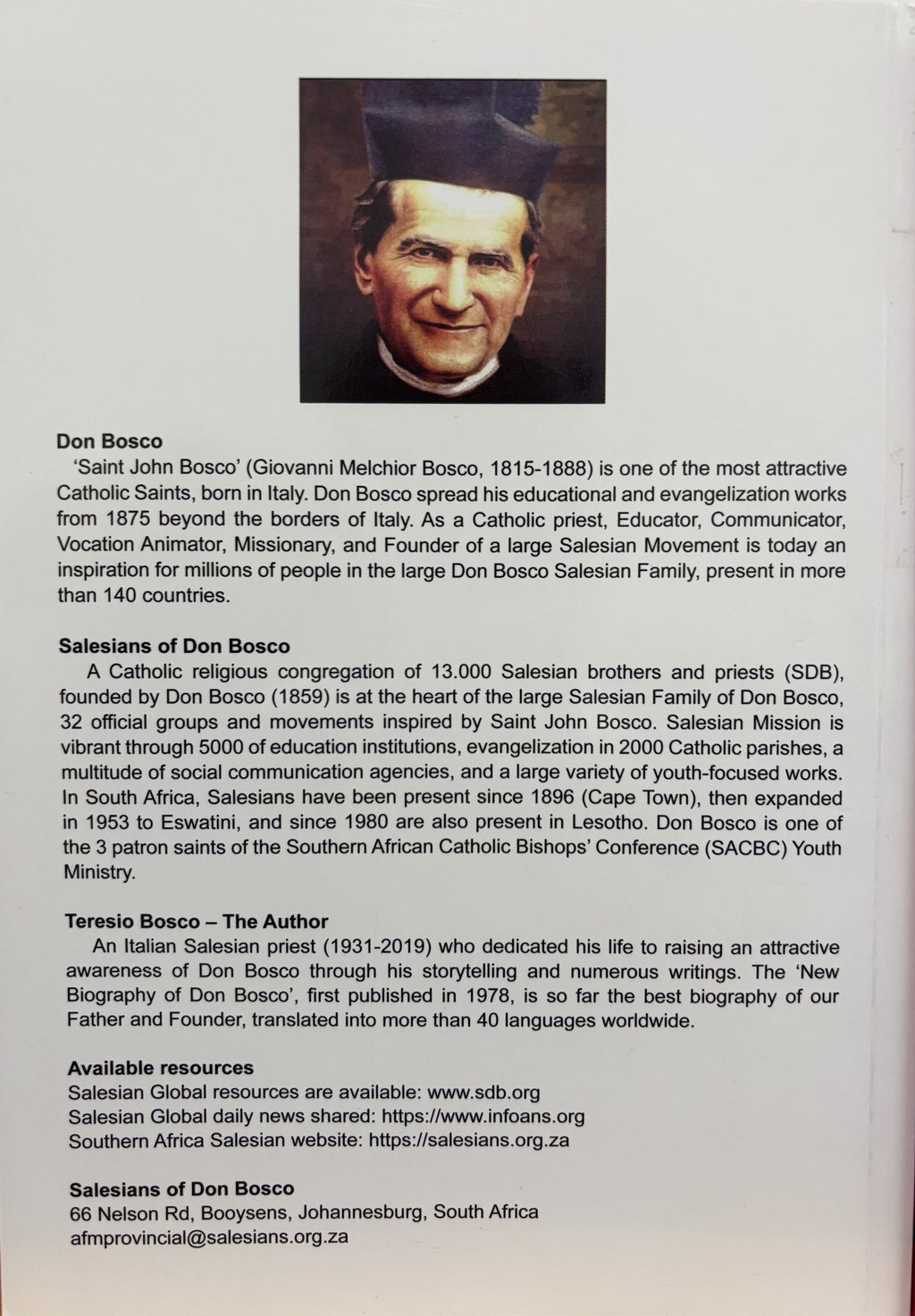 Don Bosco - a new biography