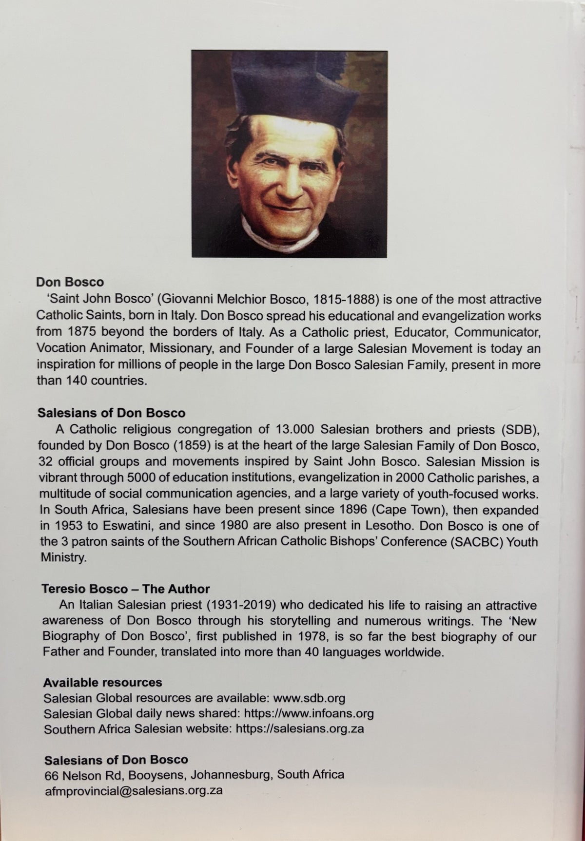 Don Bosco - a new biography
