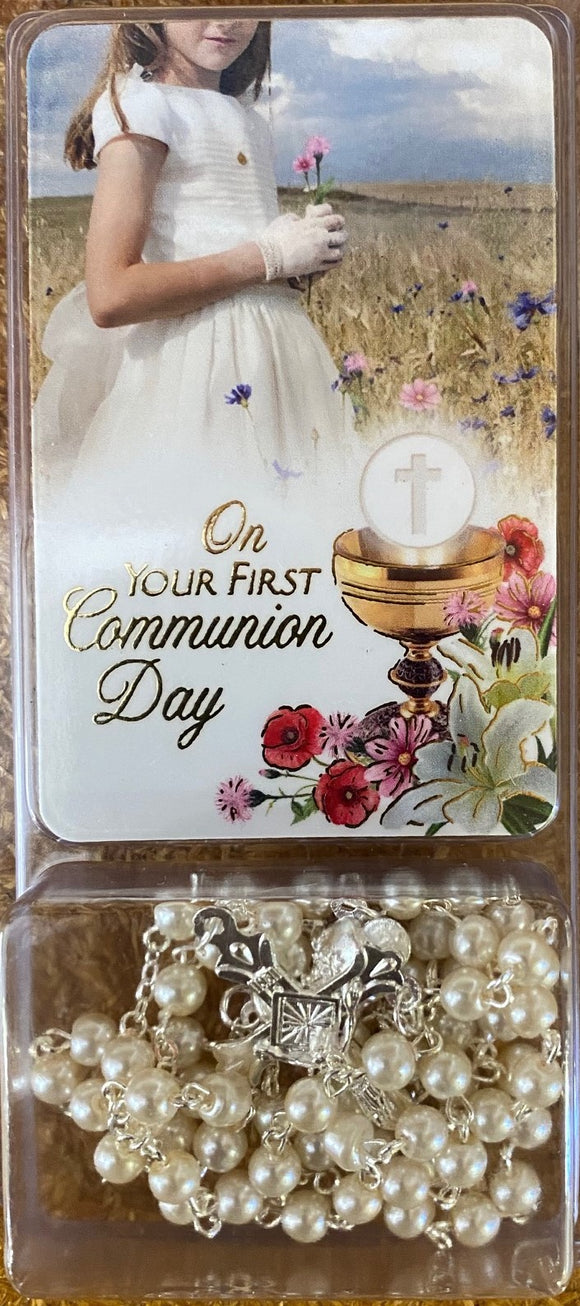 First Communion rosary - girl