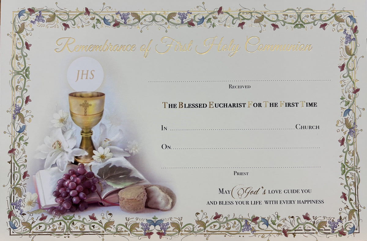 First Holy Communion Certificate 22244008