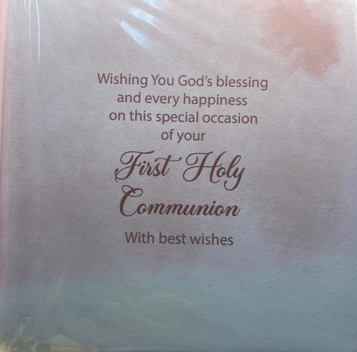 First Communion card - girl
