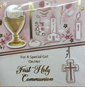First Communion card - girl