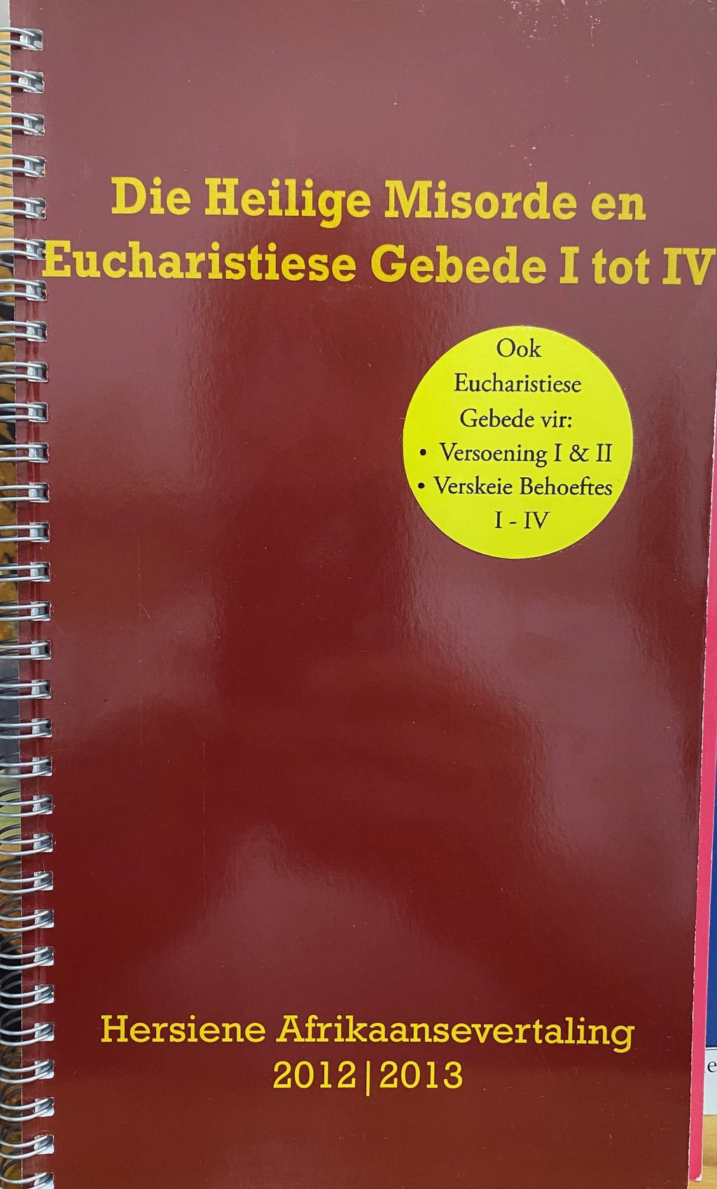 Die Heilige Misorde en Eucharistiese Gebede I tot IV