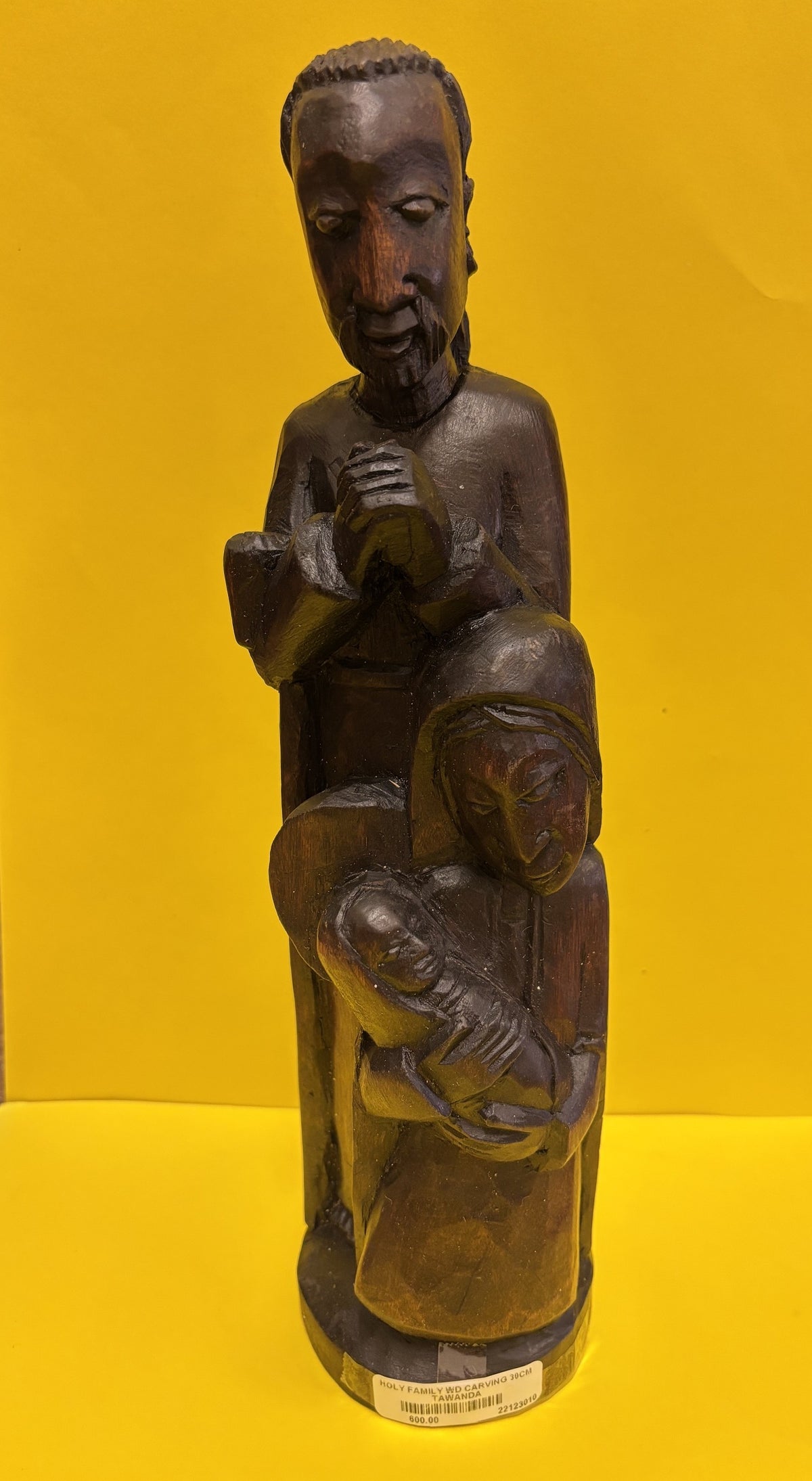 Holy Family wood carving (Zimbabwe)
