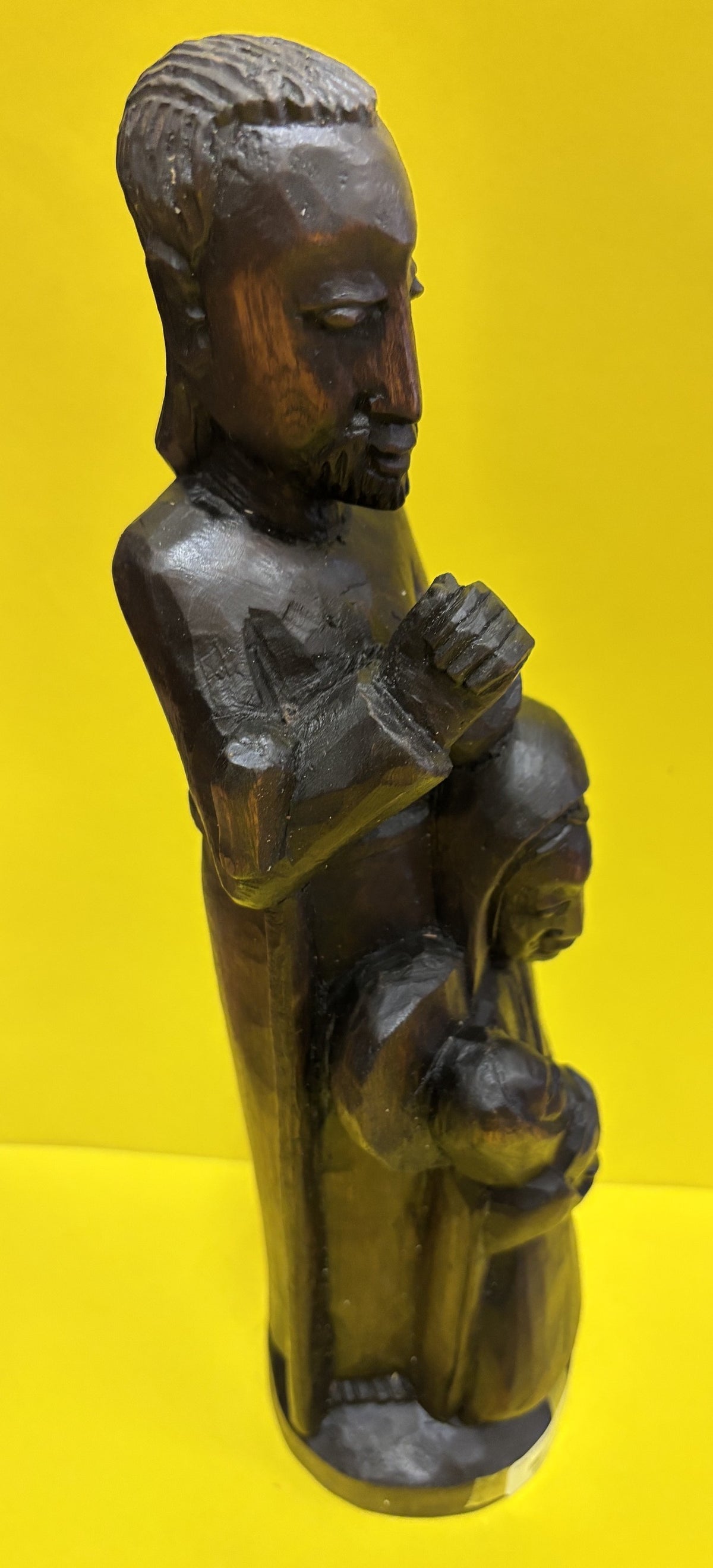 Holy Family wood carving (Zimbabwe)