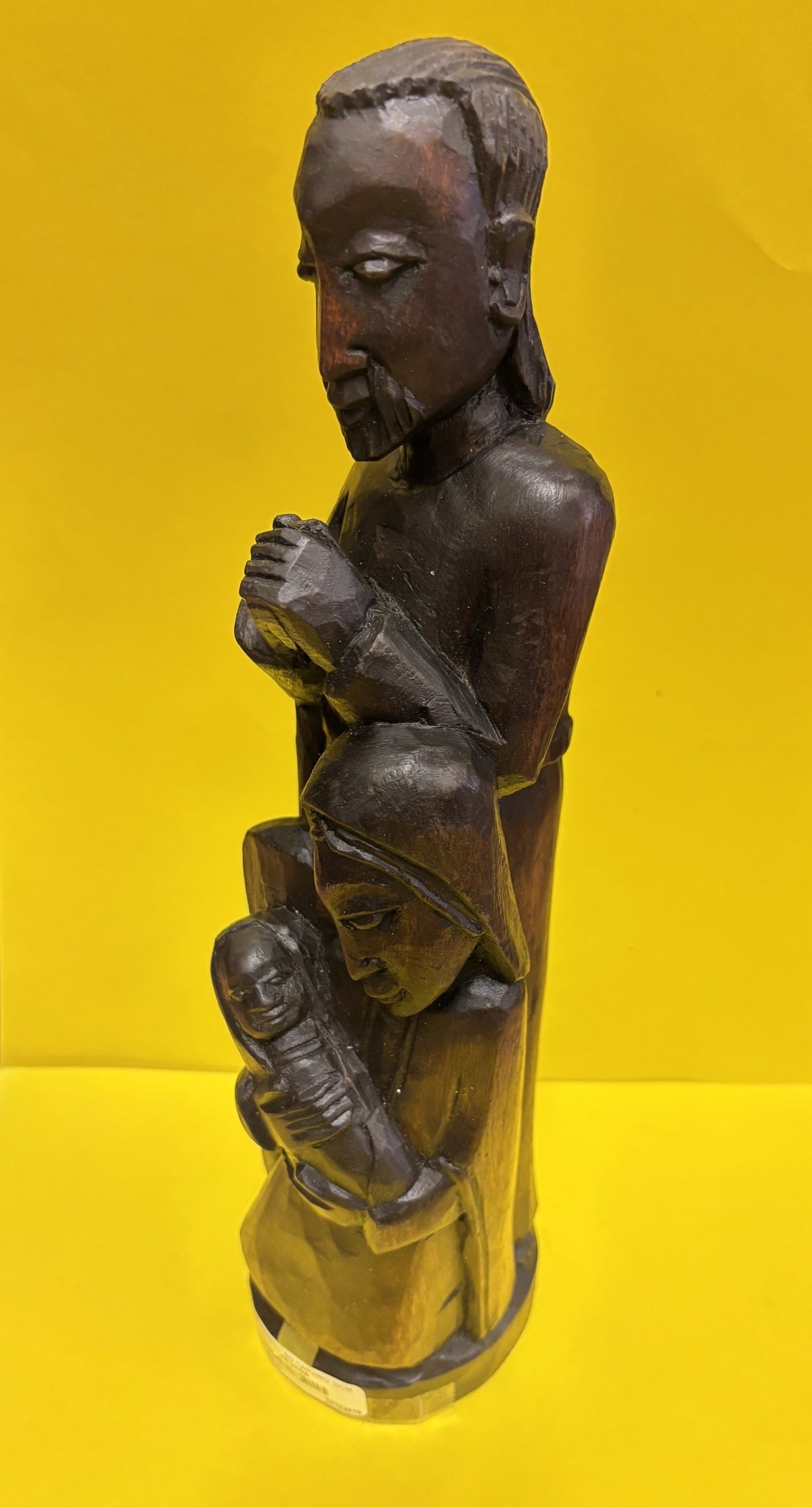 Holy Family wood carving (Zimbabwe)