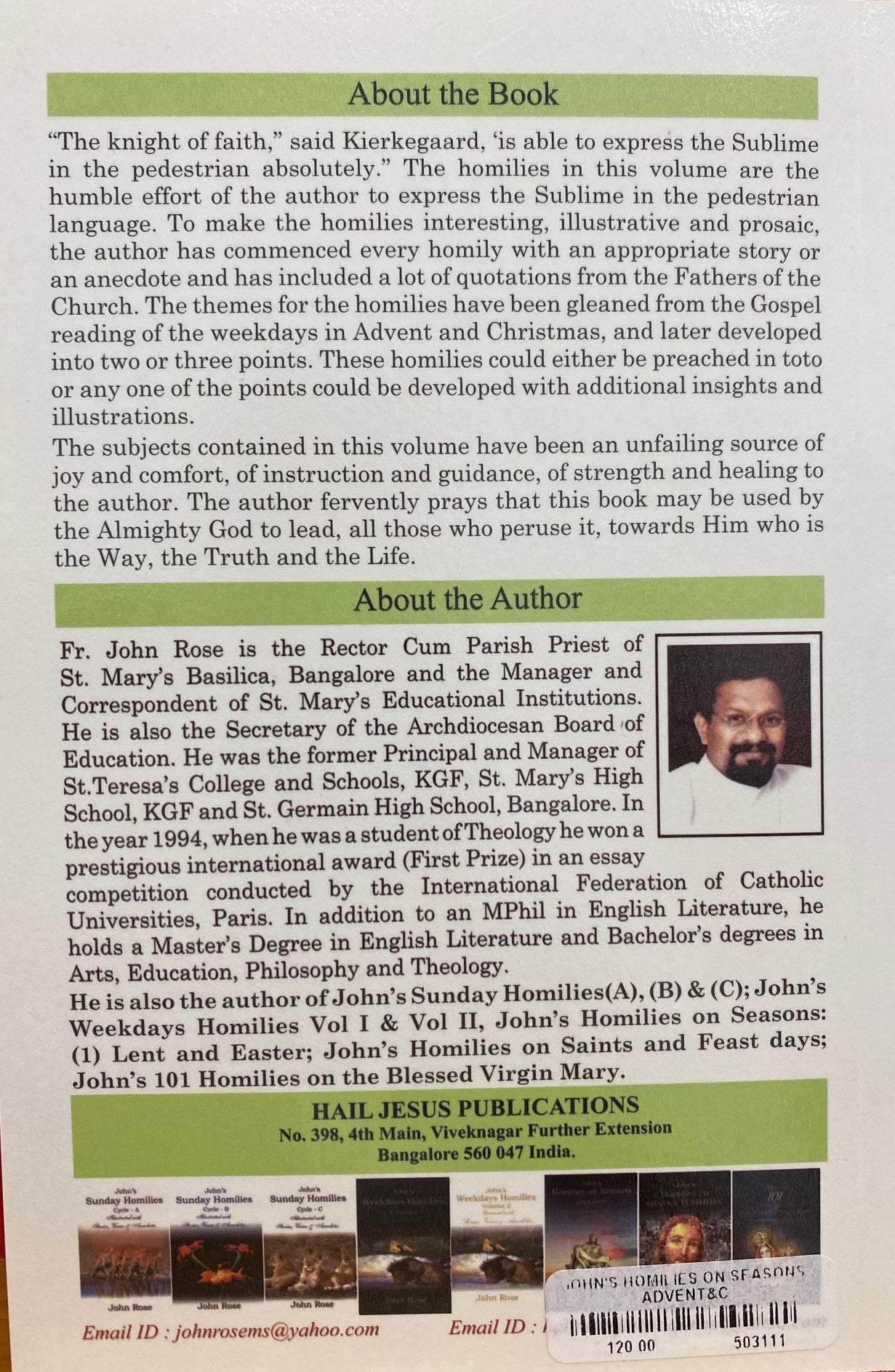 John's Homilies on Seasons: Advent and Christmas