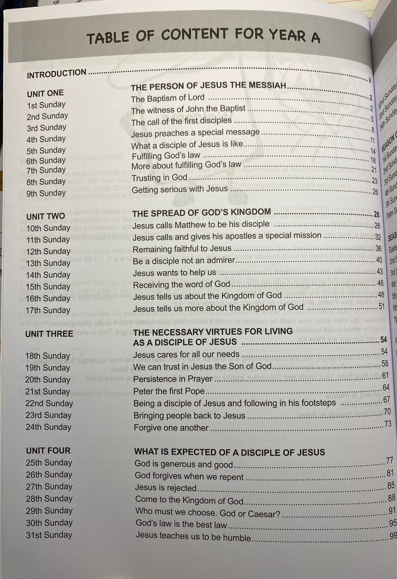 LIVING THE WORD, LEARNING THE FAITH - YEAR A (CATECHIST'S GUIDE)