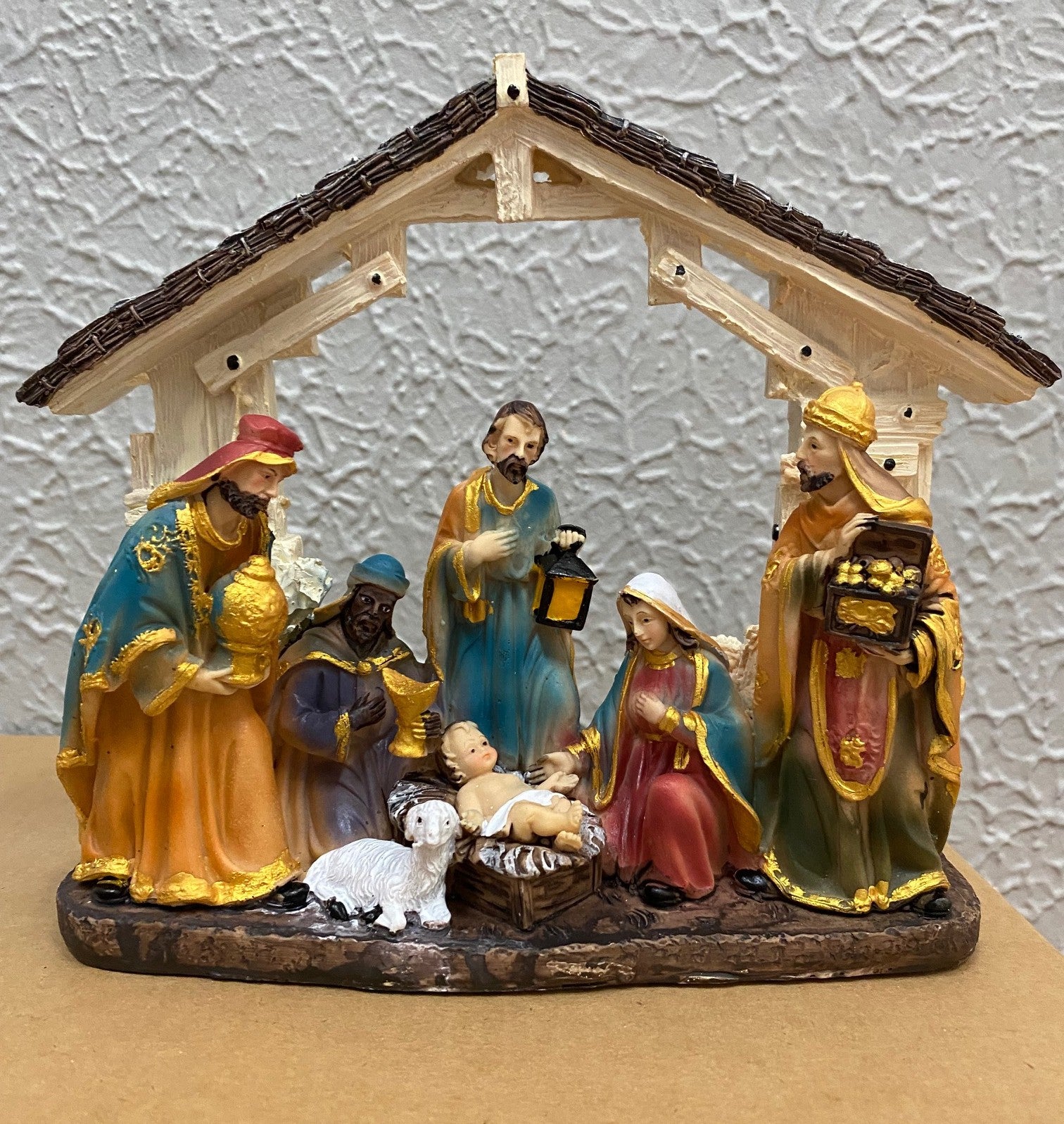 Nativity set with roof