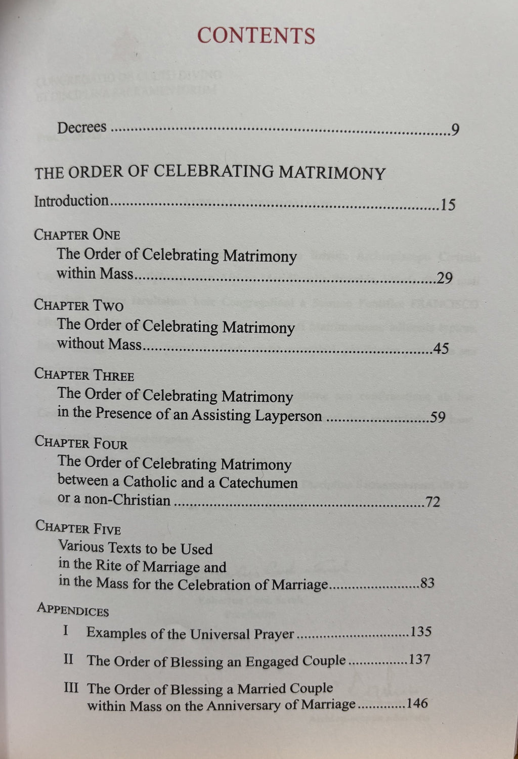 The Order of Celebrating Matrimony - paperback version