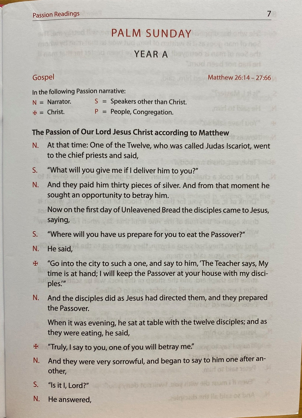 Passion Readings - For Palm Sunday and Good Friday