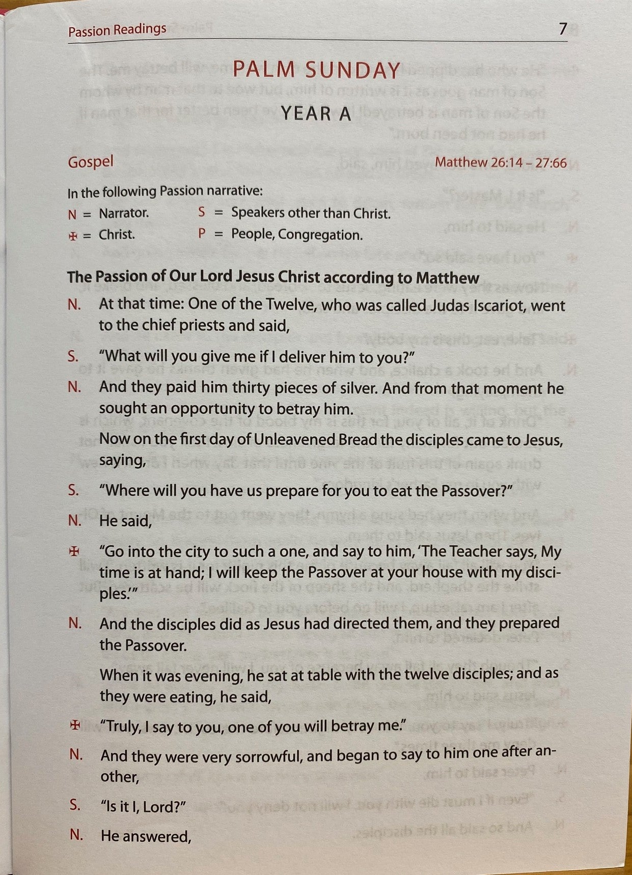 Passion Readings - For Palm Sunday and Good Friday