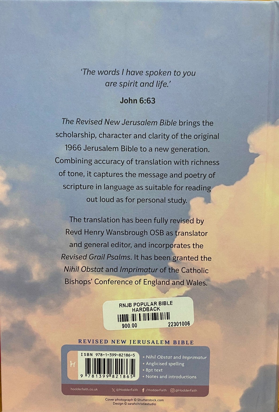 Revised New Jerusalem Bible Popular Edition Hardback