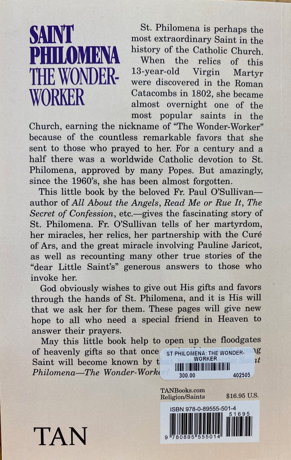 Saint Philomena - the Wonder-Worker
