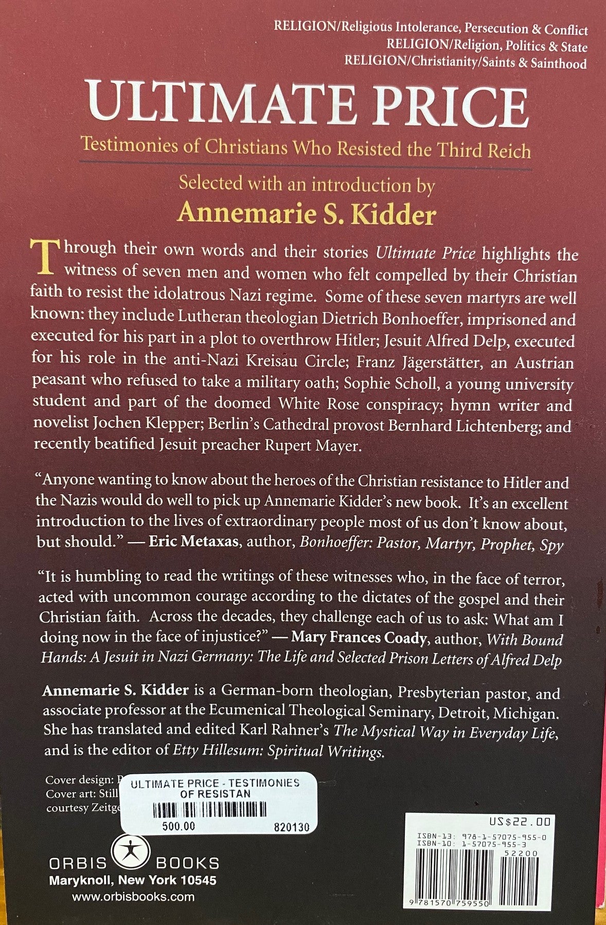 Ultimate Price - Testimonies of Christians who Resisted the Third Reich