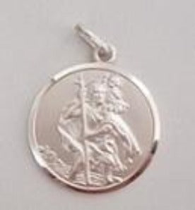 St Christopher Sterling Silver 10mm Medal