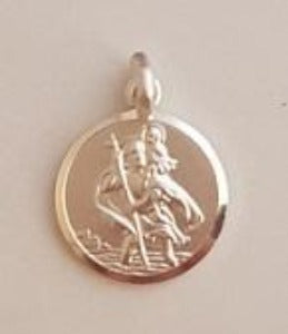 St Christopher Sterling Silver 16mm Medal