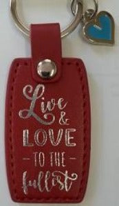 Red Leather Keyring