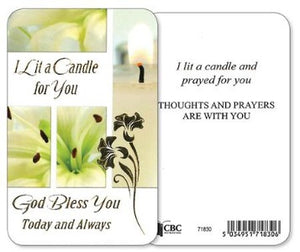Prayer Card - I Lit a Candle