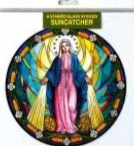 Our Lady Miraculous Medal Sun Catcher Window Sticker