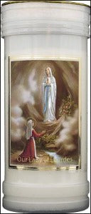Our Lady of Lourdes Devotional Candle